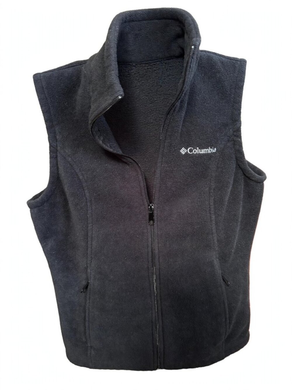 Columbia Black Fleece Vest Full Zip Size S